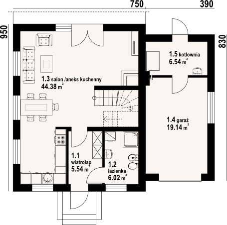 Projekt Domu Gladyszow Plus 112 25 M Koszt Budowy Extradom