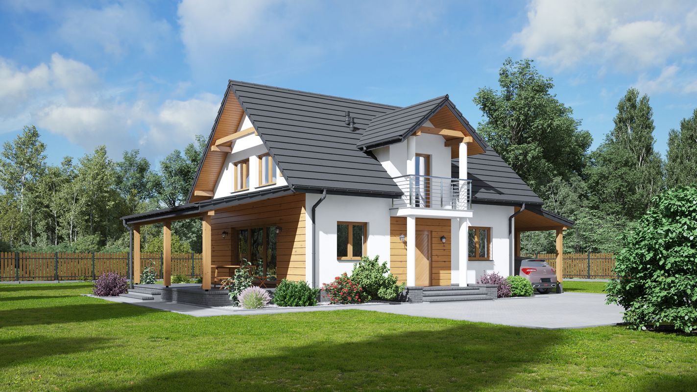 Projekt domu Paczkowice 55m 120,83 m² - koszt budowy - EXTRADOM